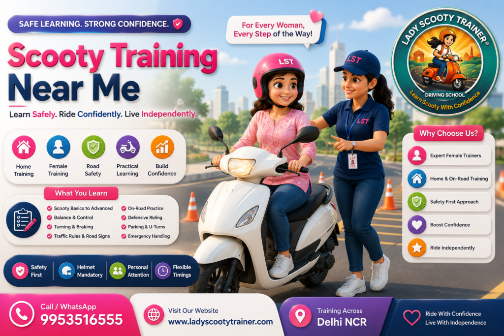 Scooty Training Near Me | Safe Learning for Women India scooty training near me
