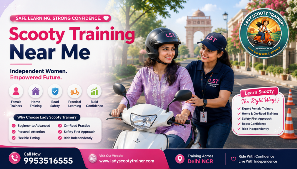 Scooty Training Near Me | Safe Learning for Women India scooty training near me