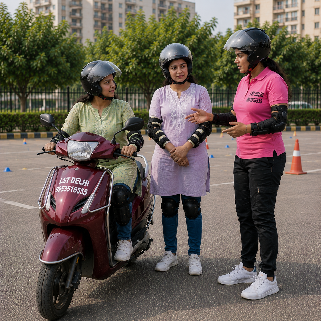 Home road safety scooty driving tips lady scooty trainer