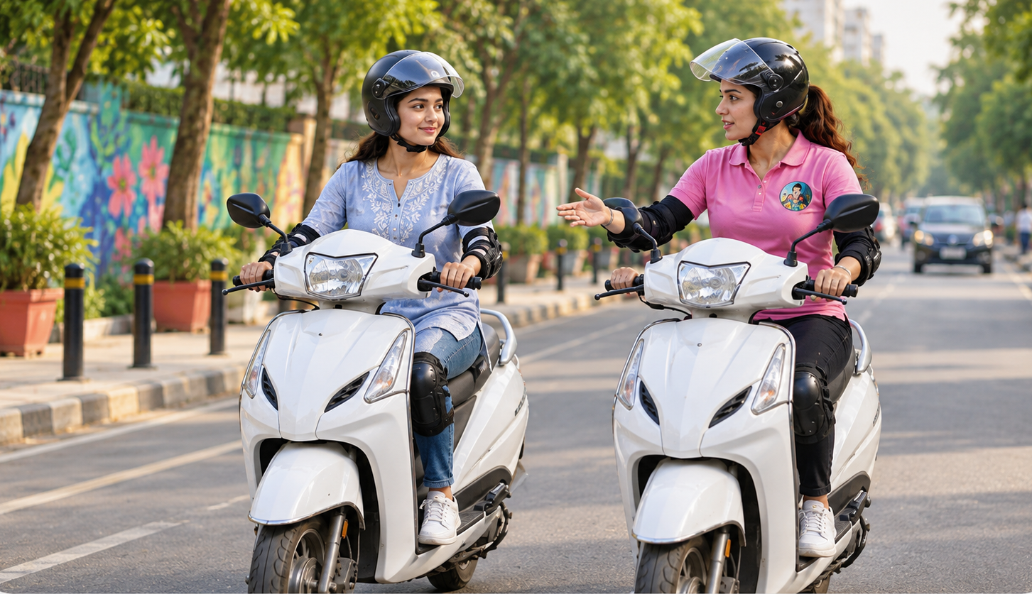 Female scooty training in Delhi NCR