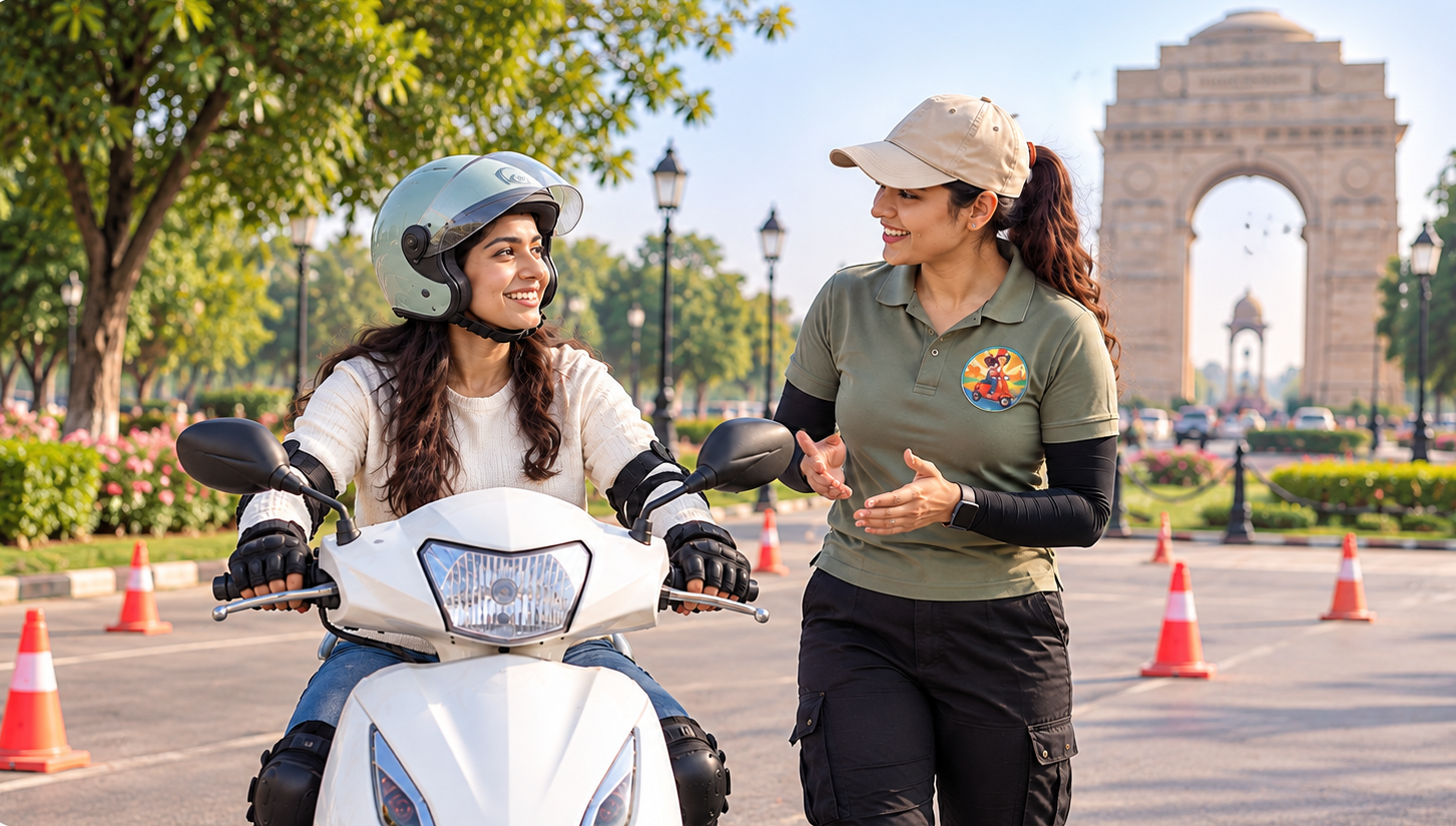 Female scooty training in Delhi NCR